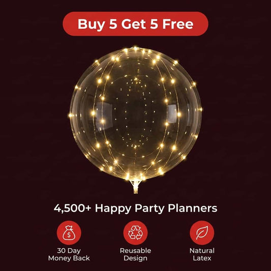 Globos decorativos para fiestas con LED