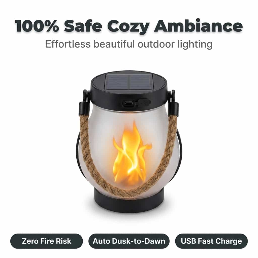 La Lanterne Solaire EverFlame - Une Flamme Parfaite, Chaque Nuit