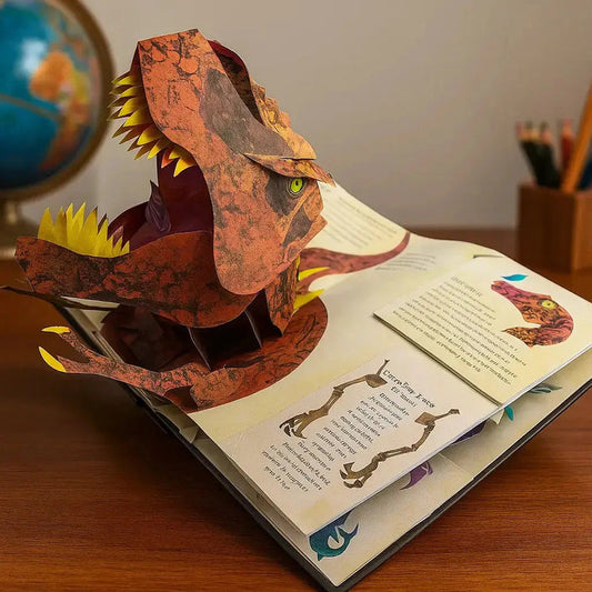 Libro desplegable 3D de dinosaurios