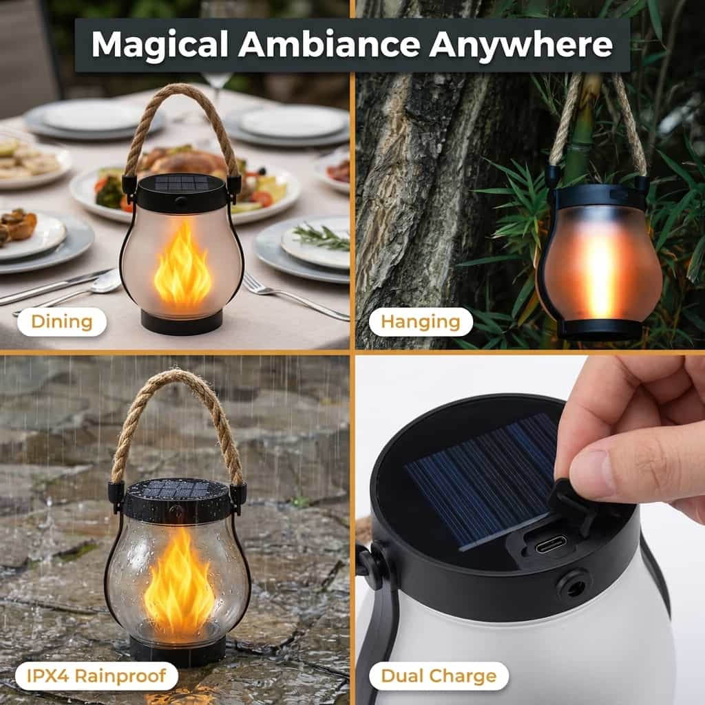 La Lanterne Solaire EverFlame - Une Flamme Parfaite, Chaque Nuit